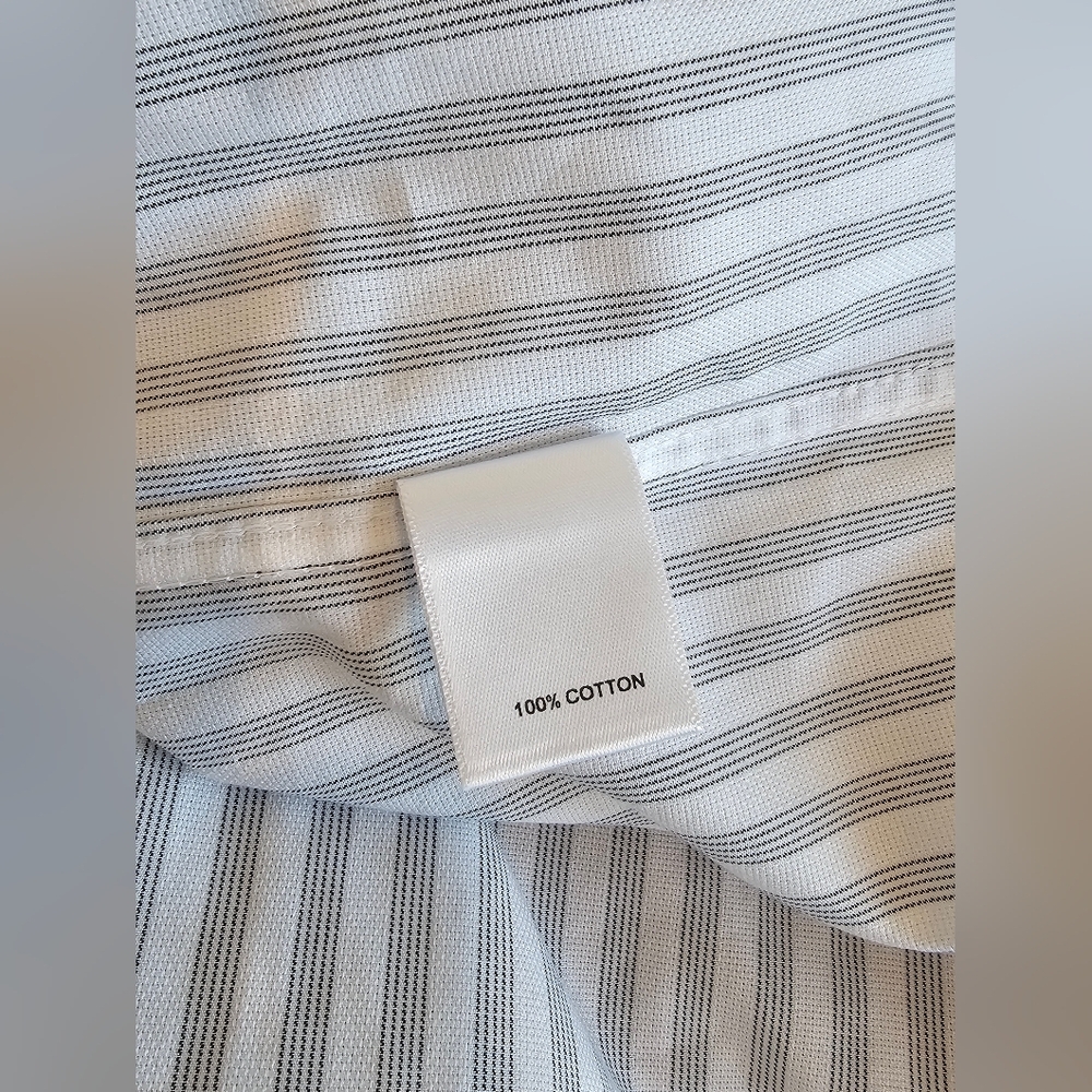 NWT Murano White & Black Striped Button Down Dress Shirt - Men's Sz Small & XXL - Picture 5 of 5